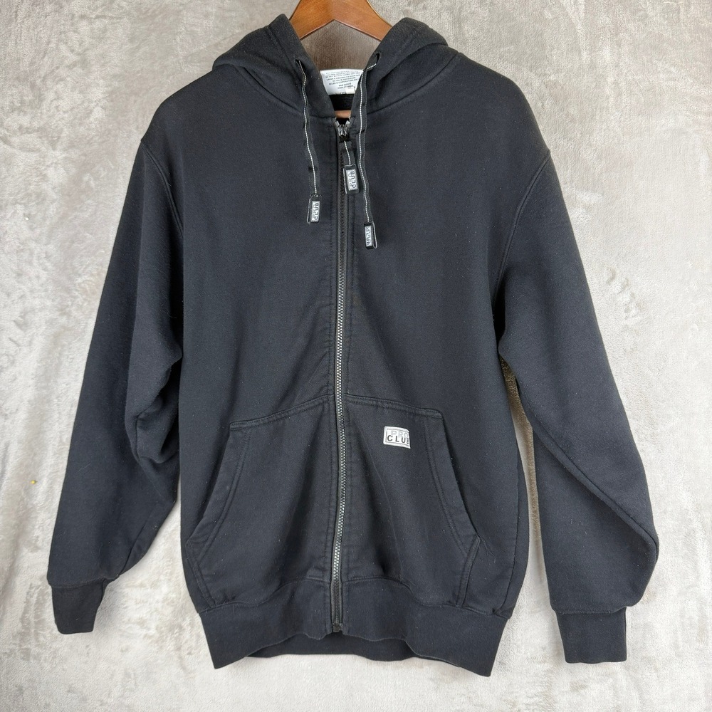 Pro Club Heavy Weight Full Zip Hoodie Mens Small Black Fleece Sweatshirt